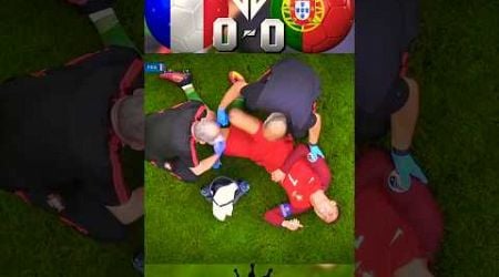 Portugal vs France Cristiano Ronaldo foot fracture final Euro cup imaginary#football #youtubeshorts