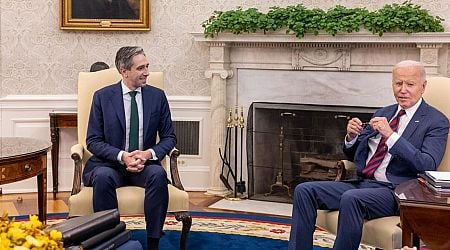 Simon Harris meets Joe Biden at White House with focus on Middle East war and Irish-US relations