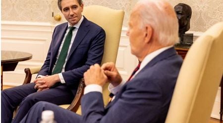 Simon Harris discusses failure of aid reaching Gaza and arms supply to Israel in Oval Office meeting with Joe Biden