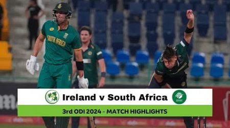 Ireland vs South Africa 3rd ODI, 2024 | Match Highlights | Ireland Won by 69 Runs