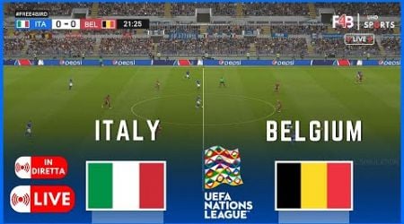 ITALY VS BELGIUM IN DIRETTA | LIVE | UEFA NATIONS LEAGUE 24 - 25 | SIMULAZIONE E RISULTATI LIVE