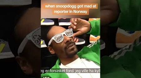 when snoopdogg got mad at reporter in Norway #rappers #uzihiphop #snoopdogg