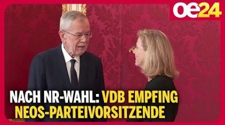 Nach NR-Wahl: VdB empfing NEOS-Parteivorsitzende