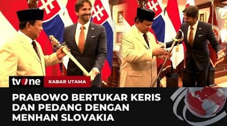 Menhan Prabowo Terima Kunjungan Kehormatan Menhan Slovakia | Kabar Utama tvOne