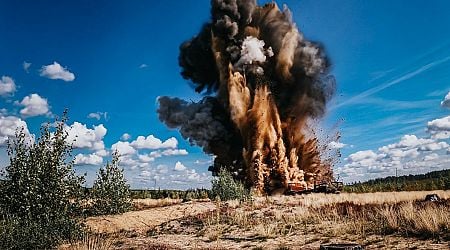 Explosives clearing drills take place in Cekule, Latvia