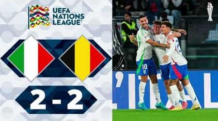 Italy - Belgium 2-2 Highlights Goals | Nations League 2024 | italia x belgica