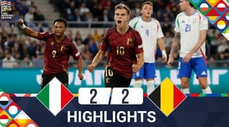 Italia - Belgio | 2-2 | Gli Highlights | UEFA Nations League - 2024/2025 | italia belgio