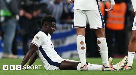 Saka injured during England loss to Greece