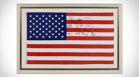 Michael Jordan Dream Team Worn & Signed American Flag