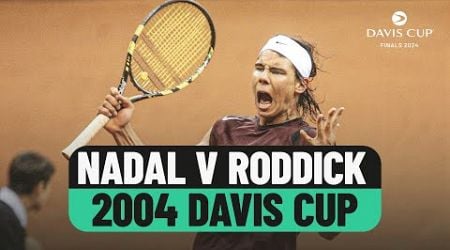 18-year-old Rafael Nadal v World No. 2 Andy Roddick - Spain v USA 2004 Davis Cup Final