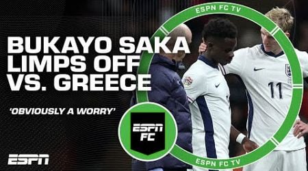 Bukayo Saka limping off the field vs. Greece is &#39;obviously a worry&#39; - Don Hutchison | ESPN FC