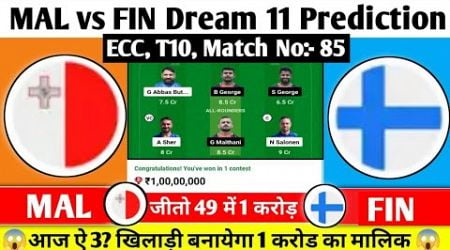 FIN vs MAL Dream 11 Prediction| FIN vs MAL Dream 11 Team| Finland vs Malta Team Comparison|