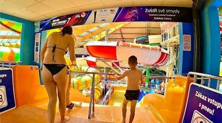 The Family Water Slide at Aquapalace Prague, Czech Republic