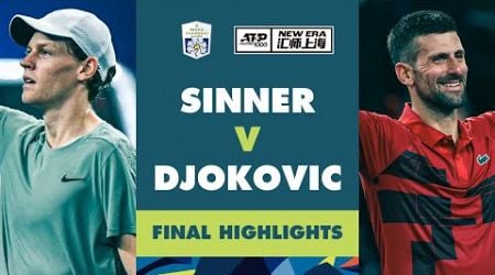 Jannik Sinner vs Novak Djokovic For The Rolex Shanghai Masters 2024 Title!