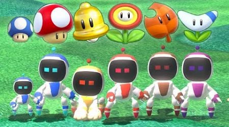 What Happens If Astro Bot uses Mario&#39;s POWER-UPS in Super Mario 3D World? (HD)