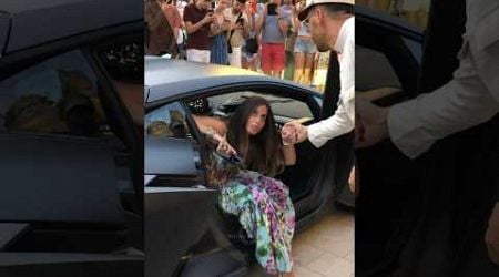 Beautiful billionaire lady getting out her Revuelto at Casino #billionaire #monaco #luxury#lifestyle