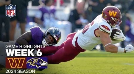 Washington Commanders vs. Baltimore Ravens Game Highlights | NFL 2024 Season Week 6