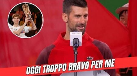 Sinner, le toccanti parole di Novak Djokovic dopo il match con Jannik.