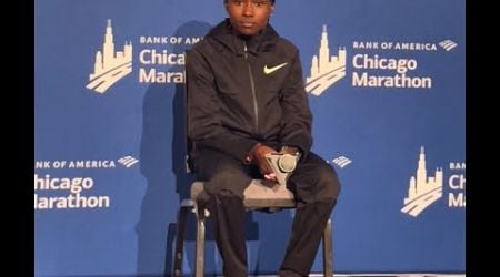 NEW WORLD RECORD Women&#39;s Marathon by Ruth Chepngetich at Chicago Marathon 2024 Press Conference