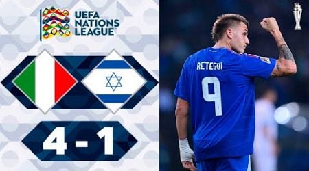 Italy Israel | 4-1 | Highlights | UEFA Nations League 2024-25