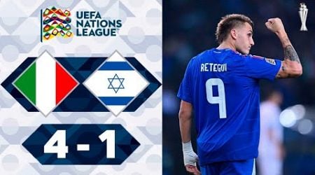 Italy vs Israel 4-1 Highlights | UEFA Nations League 2024