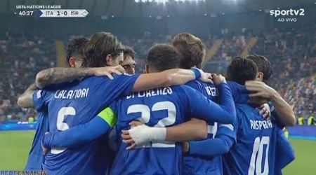 Goal Retegui 1x0 Italy Nations League 2024 Italy x Israel