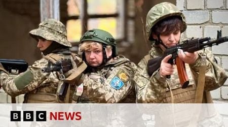 &#39;It&#39;s scary - so&#39;s giving birth&#39;: The female unit in Ukraine gunning down Russian drones | BBC News