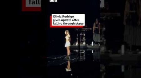 Olivia Rodrigo &quot;ok&quot; after falling through stage. #OliviaRodrigo #Australia #BBCNews