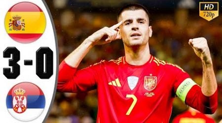 Spain vs Serbia 3-0 Highlights &amp; All Goals 2024 HD