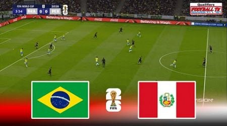 Brazil vs Peru | FIFA World Cup 2026 Qualifiers | Full Match All Goals | PES Game Simulation