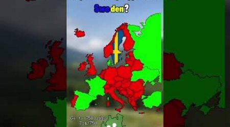 Is Sweden bigger than your country? #sweden #europe #mapping #geography #map #history #shorts #edit