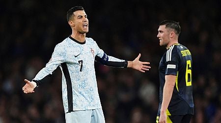 Watch: Cristiano Ronaldo storms off the field after Portugal are held to goalless draw by Scotland in Nations League