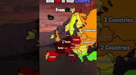 How Far Is Your Country From Belgium #belgium #mapping #ibispaint #capcut #mapper #europe