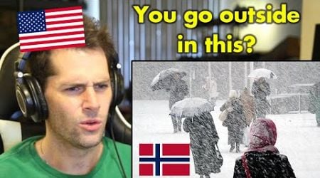 American Reacts to EXTREME Norwegian Winter