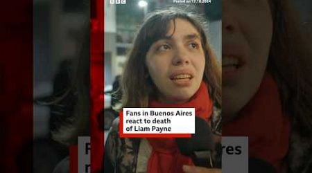 Liam Payne fans react to his death in Buenos Aries, Argentina. #OneDirection #LiamPayne #BBCNews