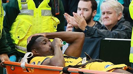 Danny Welbeck given oxygen and stretchered off after suffering back injury