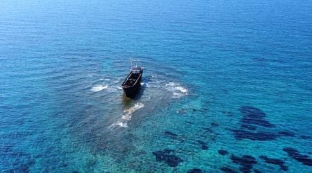 Shipwreck MV Demetrios II in Chloraka, Cyprus