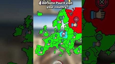 Did John Paul ll visit your country#history #europe #mapping #poland #map #geography #viralvideo