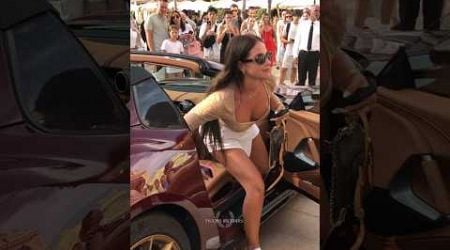 Lovely rich lady boss getting out her Ferrari at Casino #billionaire #monaco #luxury #lifestyle #fyp