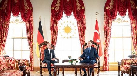 Scholz, Erdogan meet on Mideast conflict, arms exports