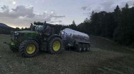 Slurry Driving in Slovenia: Vaia 18000L &amp; John Deere 6155R in Action! (4K!)