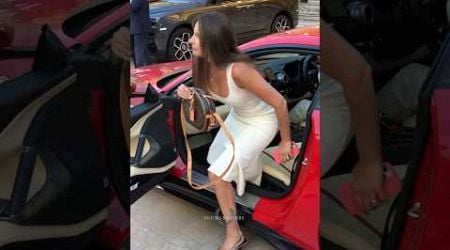 Beautiful lady boss getting out her Ferrari at Casino #billionaire #monaco #luxury #lifestyle #fyp