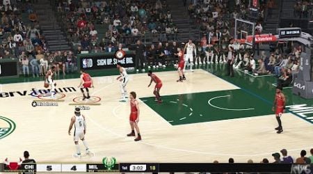 NBA 2K25 - Chicago Bulls vs Milwaukee Bucks - Gameplay (PS5 UHD) [4K60FPS]