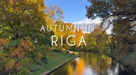 Relaxing Walk 4k HD in Riga, Latvia, October 2024.