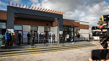 PHOTO: Civic centre with clinic and post office built in Ukraine with Hungarian support