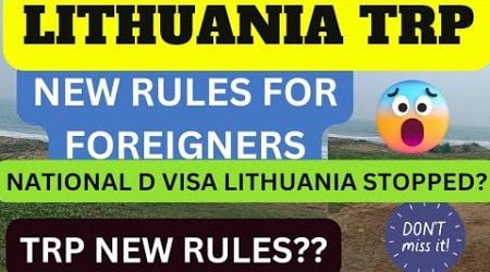 Lithuania TRP new rules. Watch this video BEFORE APPLYING TRP. Youtube. Lithuania TRP update.