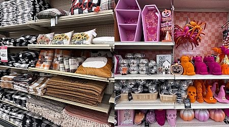 I shopped at Hobby Lobby and Michaels for fall decorations. I found deals at both, but one had way more Halloween spirit.