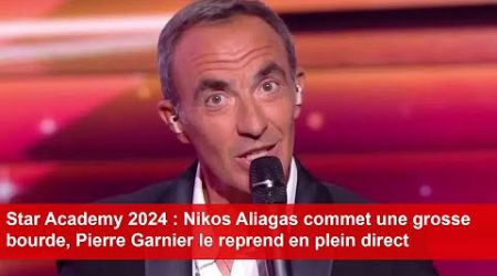 Star Academy 2024: Nikos Aliagas commet une grosse bourde, Pierre Garnier le reprend en plein direct