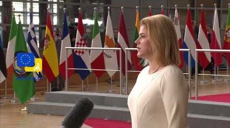 Latvia&#39;s Prime Minister Evika Silina debates at the EU-Gulf Cooperation Council GCC Brussels Summit