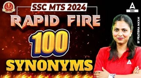 SSC MTS 2024 | MTS English Class Rapid Fire Synonyms | English Class By Pratibha Ma&#39;am